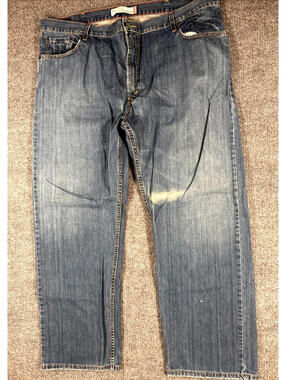 Levi's Blue Denim Straight Leg Jeans Regular Fit Stretch Levi's 559 Series Men